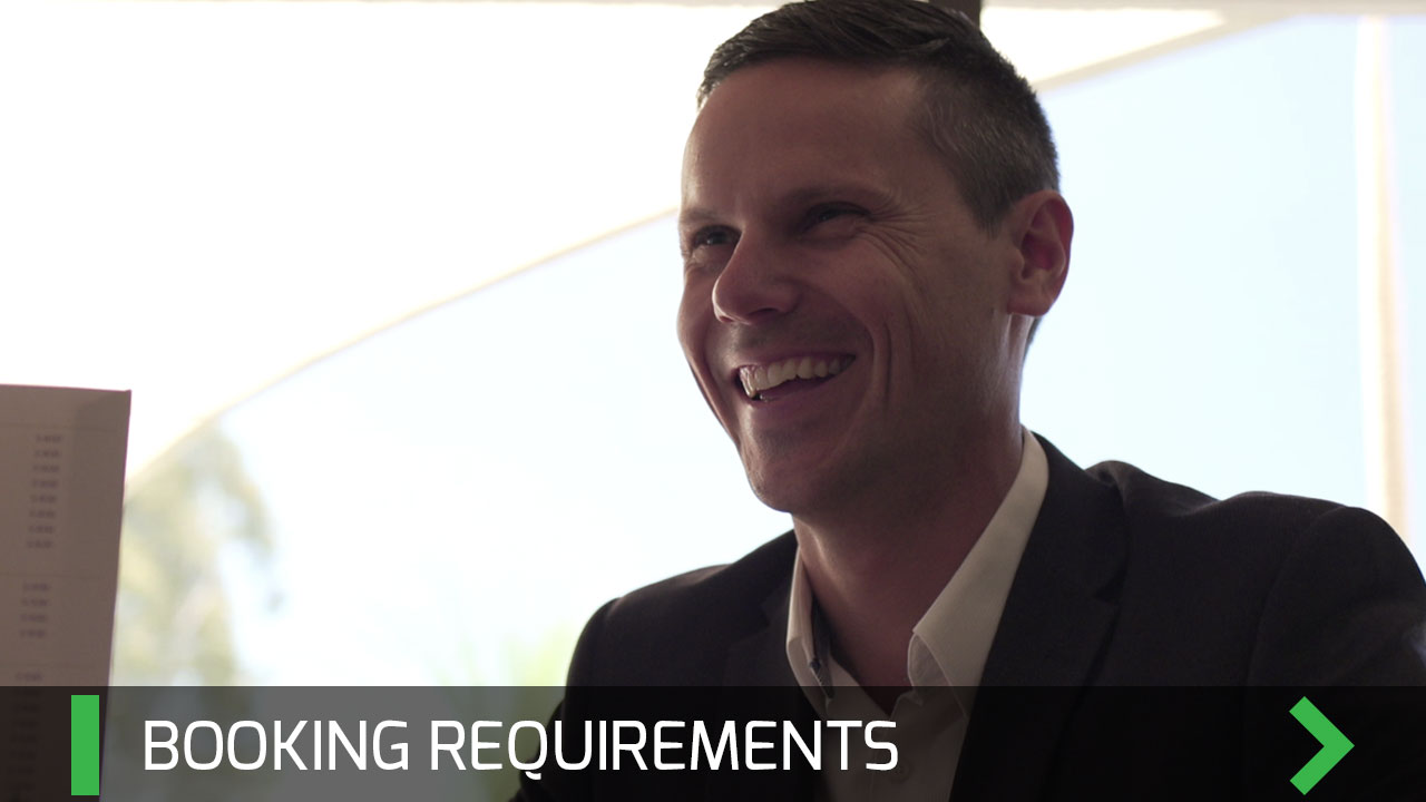 Booking Requirements - Pete Kvist